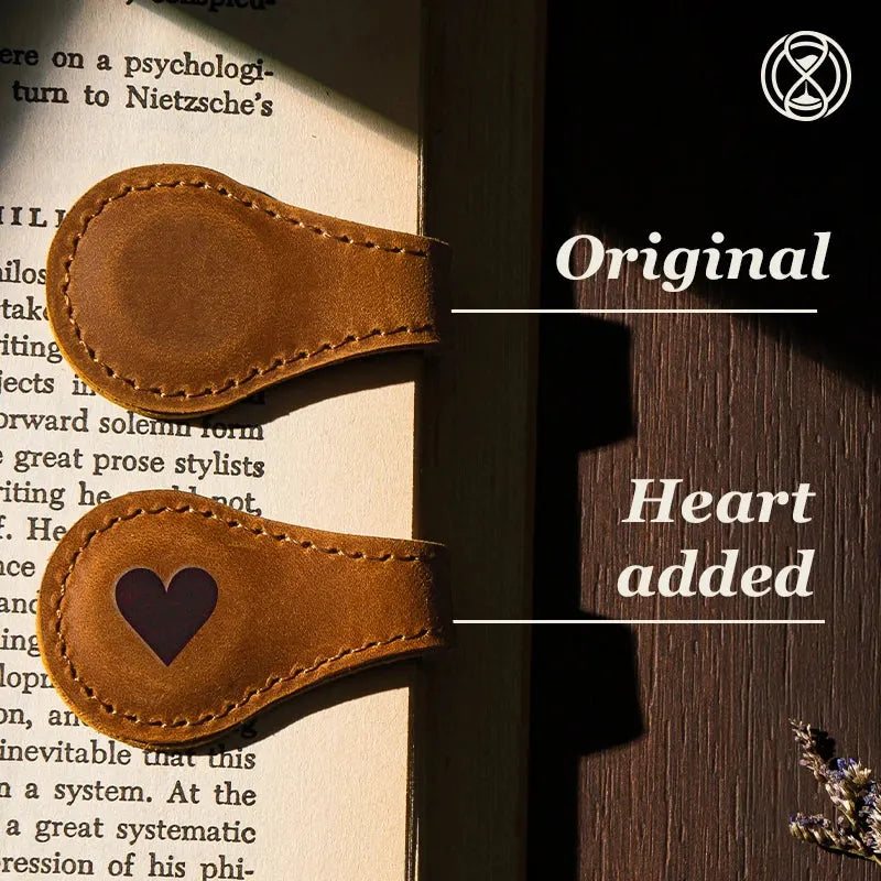 -Personalized Magnetic Leather Bookmark
