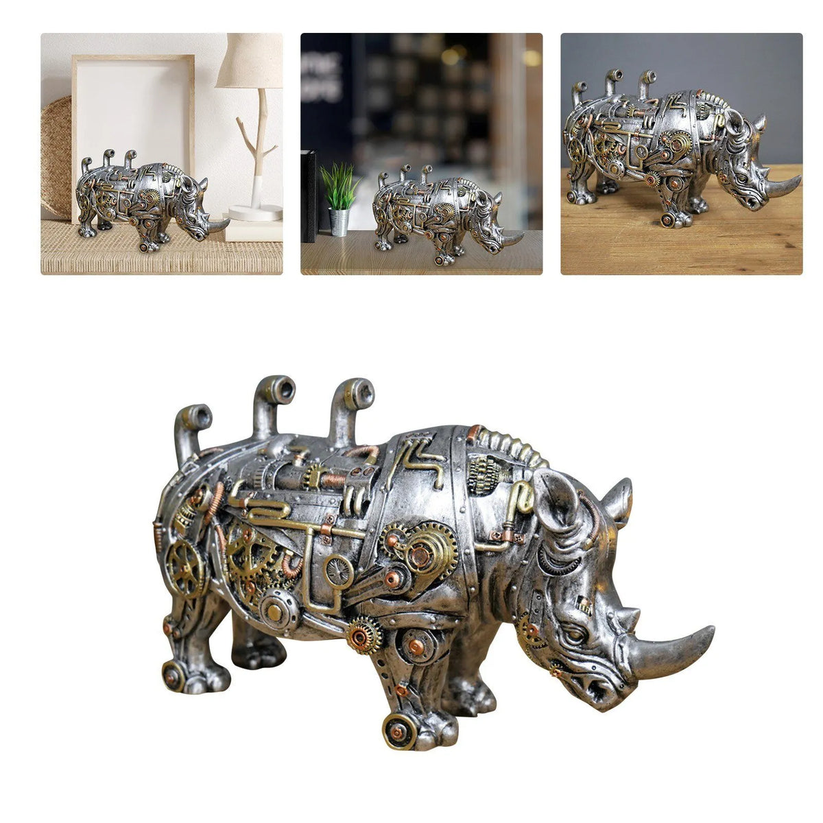 Steampunk Mechanical Animal Sculpture Collectible Resin Ornaments