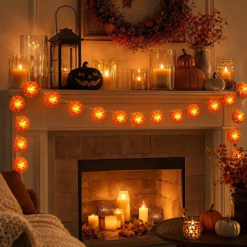 🔥 HOT SALE 🔥🎃Halloween Early Sale🎃🌼 Mexican Marigold Flower String Lights