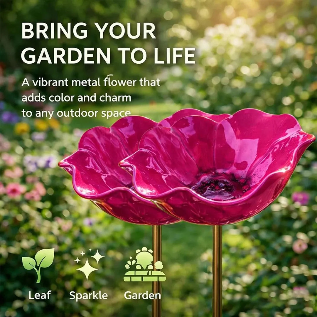🔥HOT SALE🔥💖🎁Handmade Metal Flower Garden Stake🐦