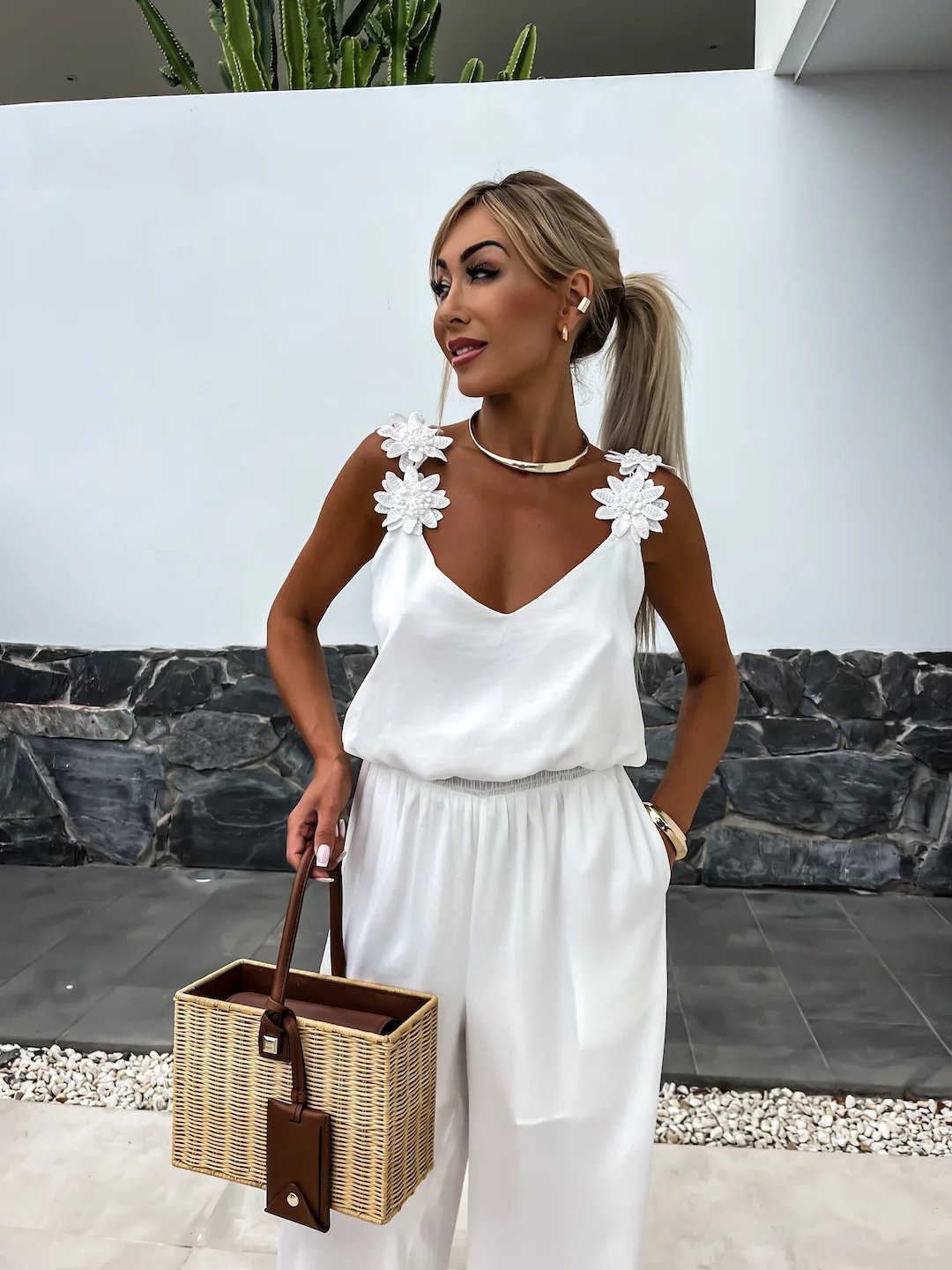 ✨Spring Style Alert🌸Women's Sleeveless Wide Leg Jumpsuit - Effortless Elegance!
