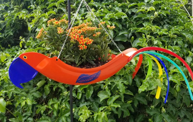 Flying Parrot Flower Pot