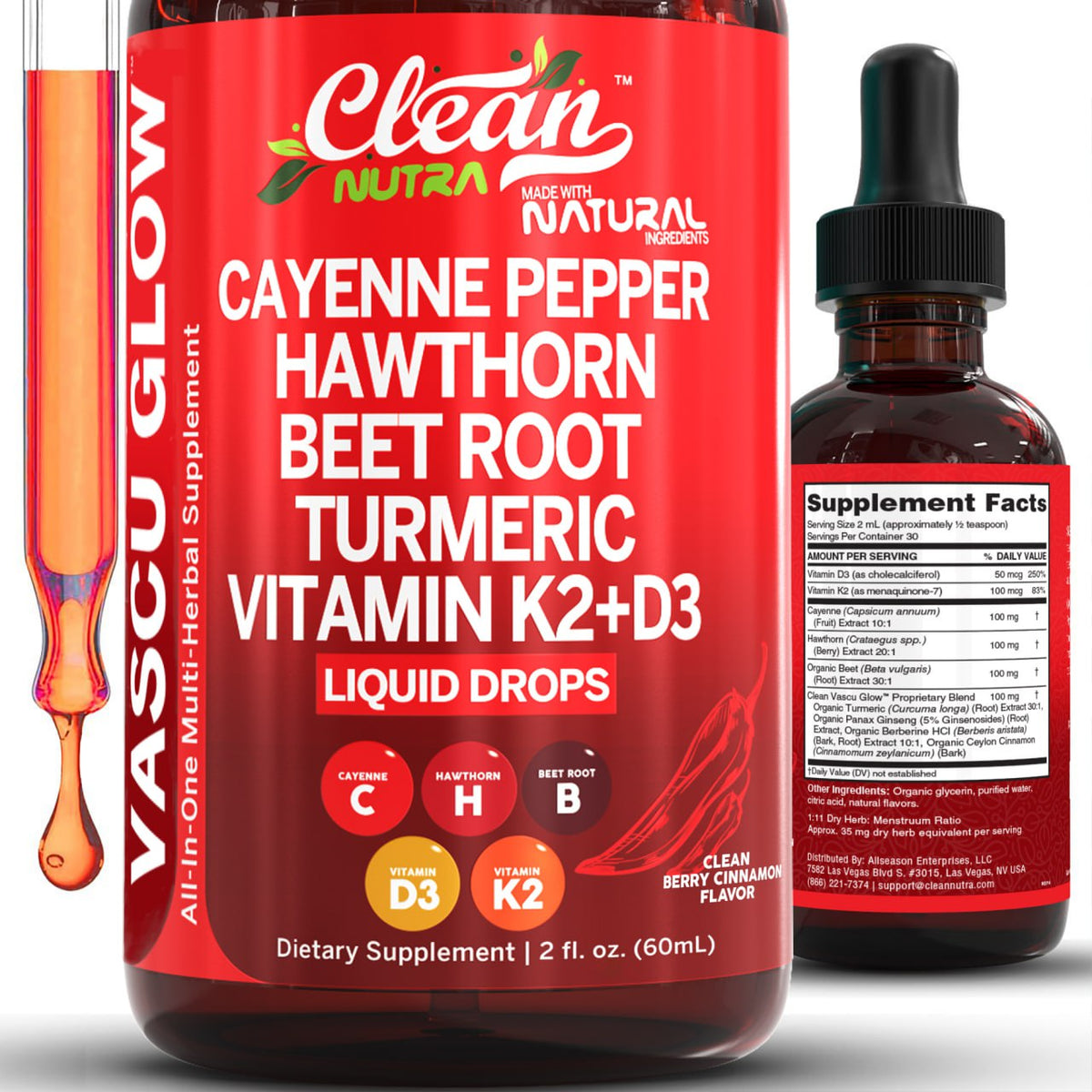 Clean Nutra Cayenne Pepper Drops Supplement Liquid(Buy 1 Get 1 Free)