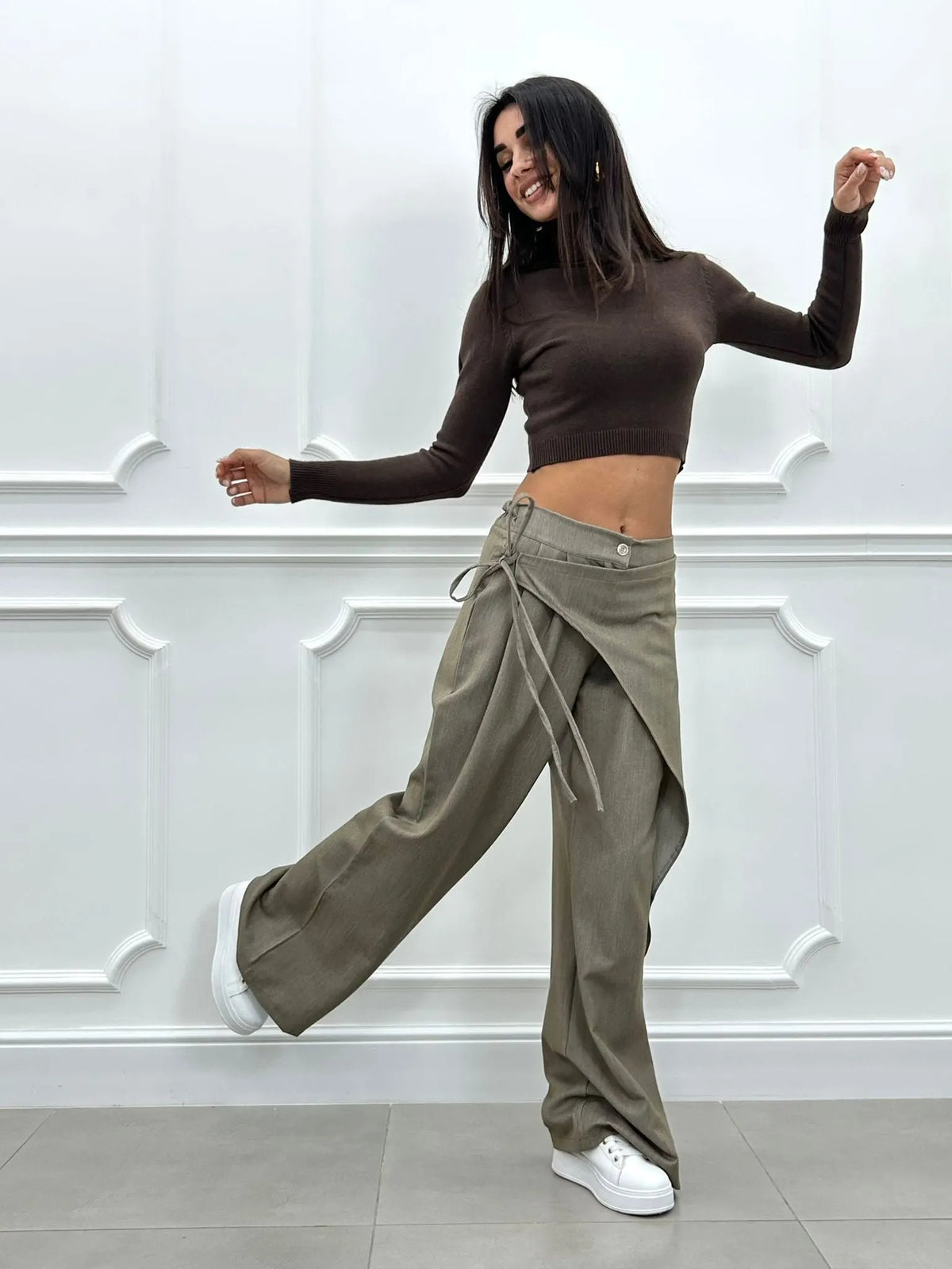Unique Tie Waist Pants(buy 2 free shipping)