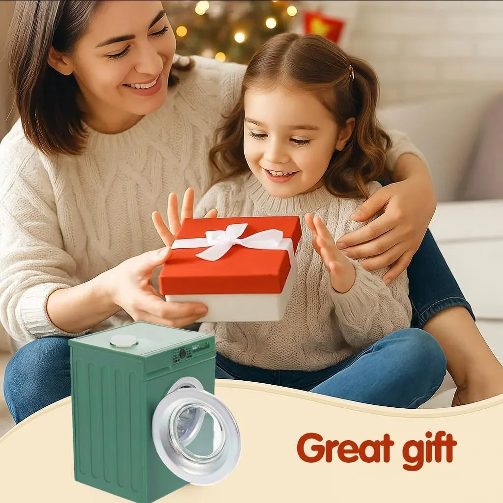 🌀Mini Washing Machine Model - Real Rotating Drum Design, 1:12 Dollhouse Miniature Washing Machine