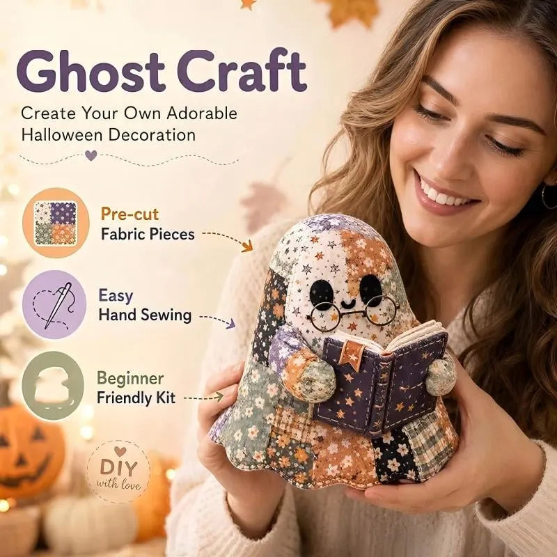 🔥HOT SALE🔥🔥LAST DAY 49% OFF🧵Little Ghost's Cozy Halloween DIY Patchwork Kit