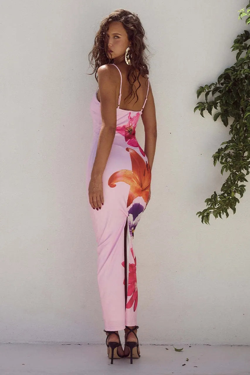Floral Print Sexy Slim Fit Maxi Dress🌺Buy 2 Free Shipping