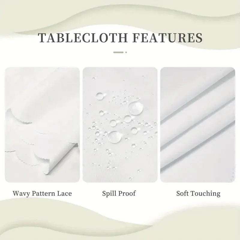🎉⏰Elegant Waterproof Embossed Floral Tablecloth💮