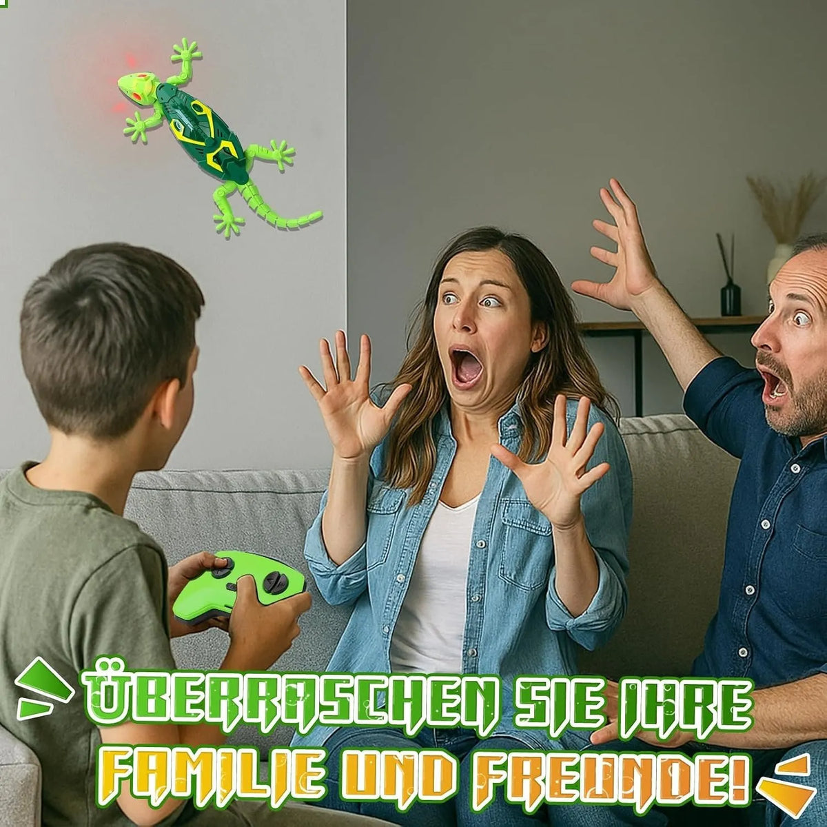 🎉🎁49% OFF🔥🦎 Wall Crawler Gecko – Remote Control Wall-Climbing Toy with LED Eyes