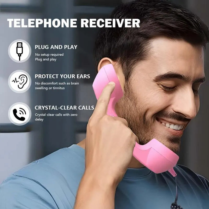 🎉 Retro telephone handset with Type-C interface 📞