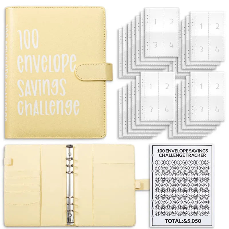 🔥LAST DAY 49% OFF - 🤑✉️100 Envelope Savings Challenge Book