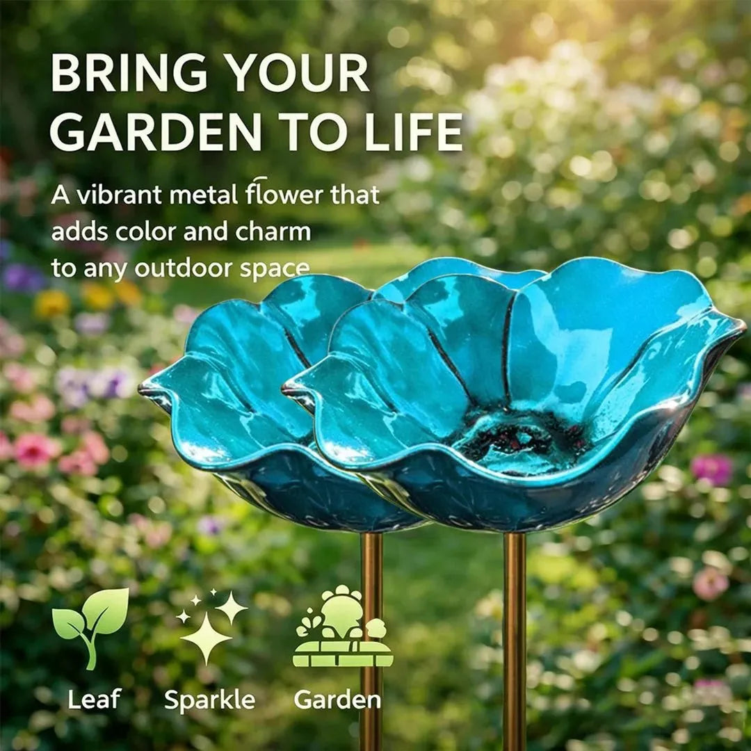 🔥HOT SALE🔥💖🎁Handmade Metal Flower Garden Stake🐦