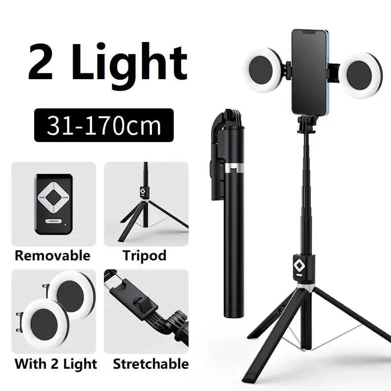 🔥49% Off📱New 6 in 1 Selfie Stick With Fill Light