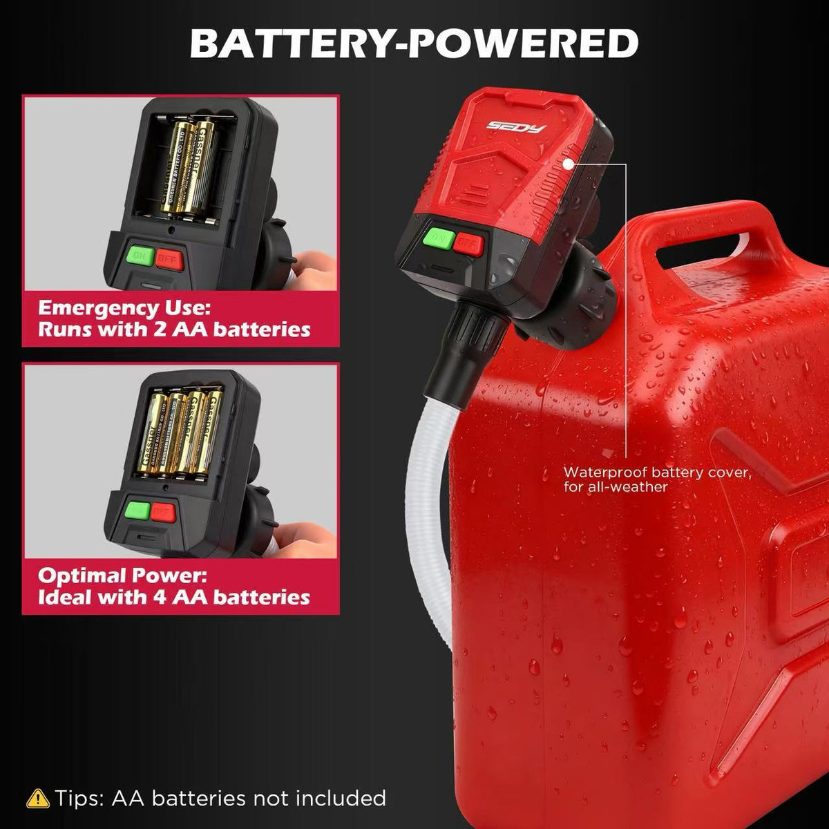 🔥 HOT SALE 🔥Portable Automatic Transfer Pump 3.2 GPM – Electric Battery Powered Liquid Transfer with Auto-Stop Sensor & 3 Adapters