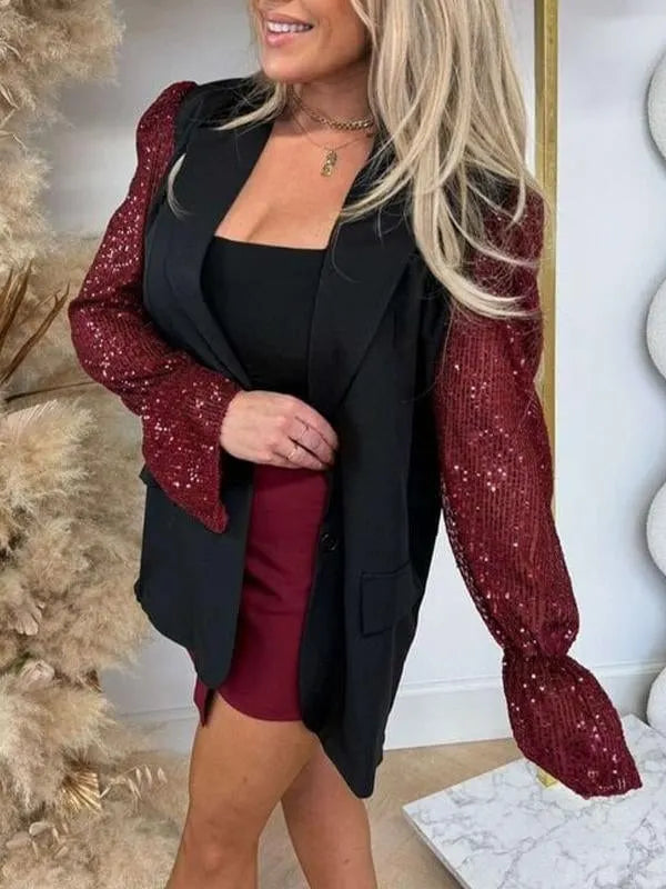Women's Sequin Patchwork Blazer (Buy 2 Free Shipping)