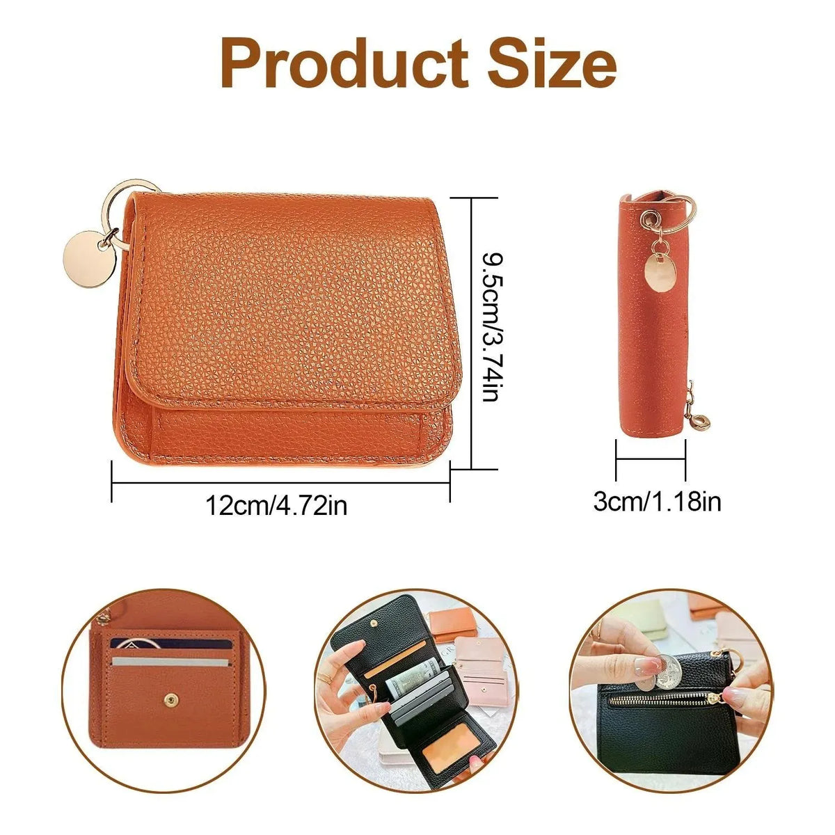 🔥HOT SALE🔥💖Hot 40% OFF🌹RFID Short Wallets for Women – Fashionable Card Holder with Key Ring & Coin Purse