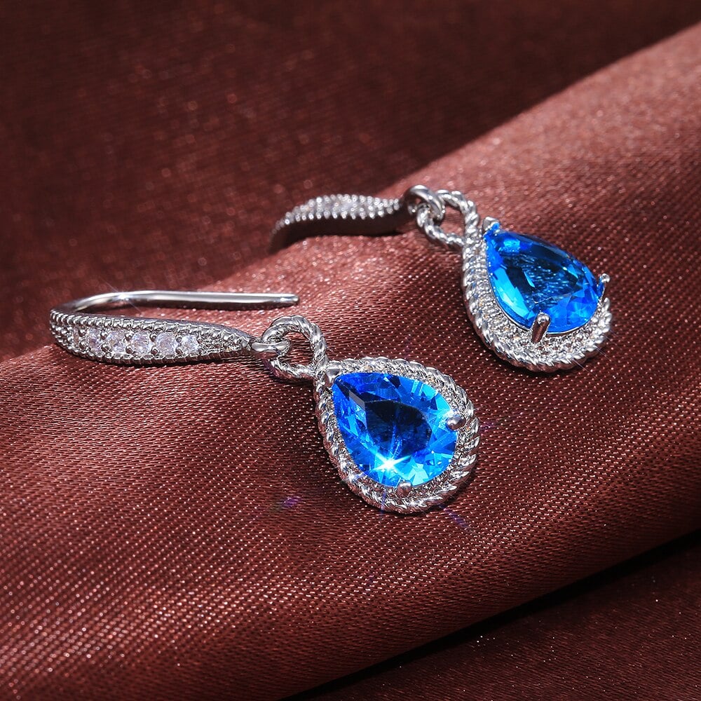 Waterdrop Cube Earrings for Women