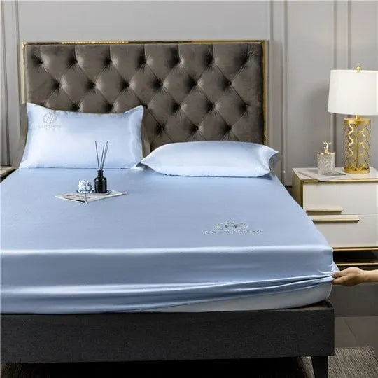 🎁Summer Promotion-Free Pillowcase & 49% OFF🎁-Ice Silk Bed Sheet