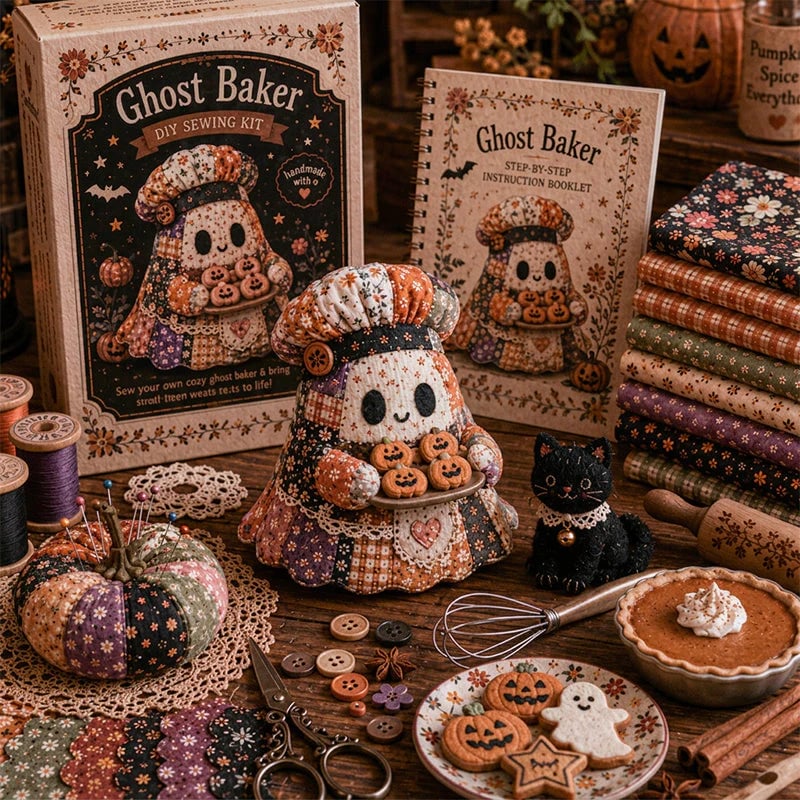 🔥HOT SALE🔥🔥LAST DAY 49% OFF🧵Little Ghost's Cozy Halloween DIY Patchwork Kit