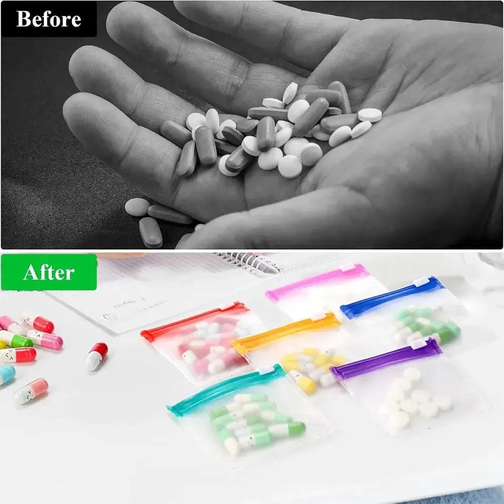 🔥Last Day 49% OFF -💊✨ Stay Organized Anywhere with Clear Zipper Pill Storage Bags