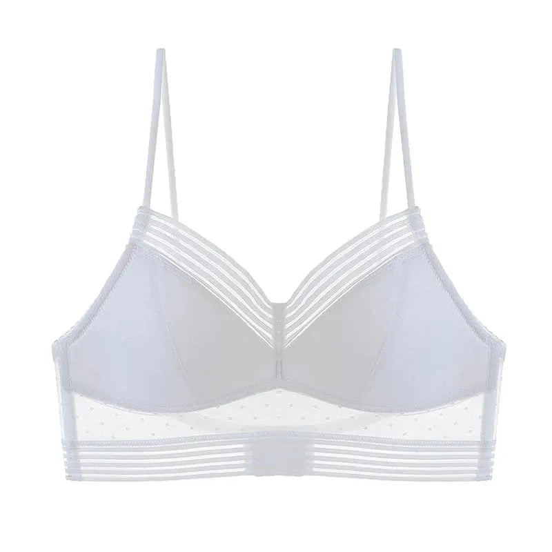 Low Back Wireless Lifting Lace Bra