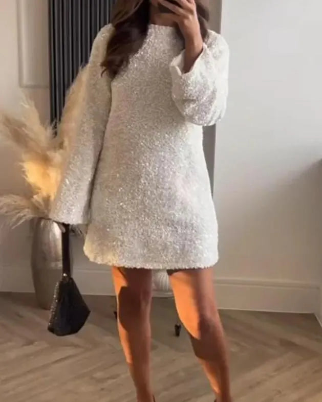 Sequin Bow Party Dress