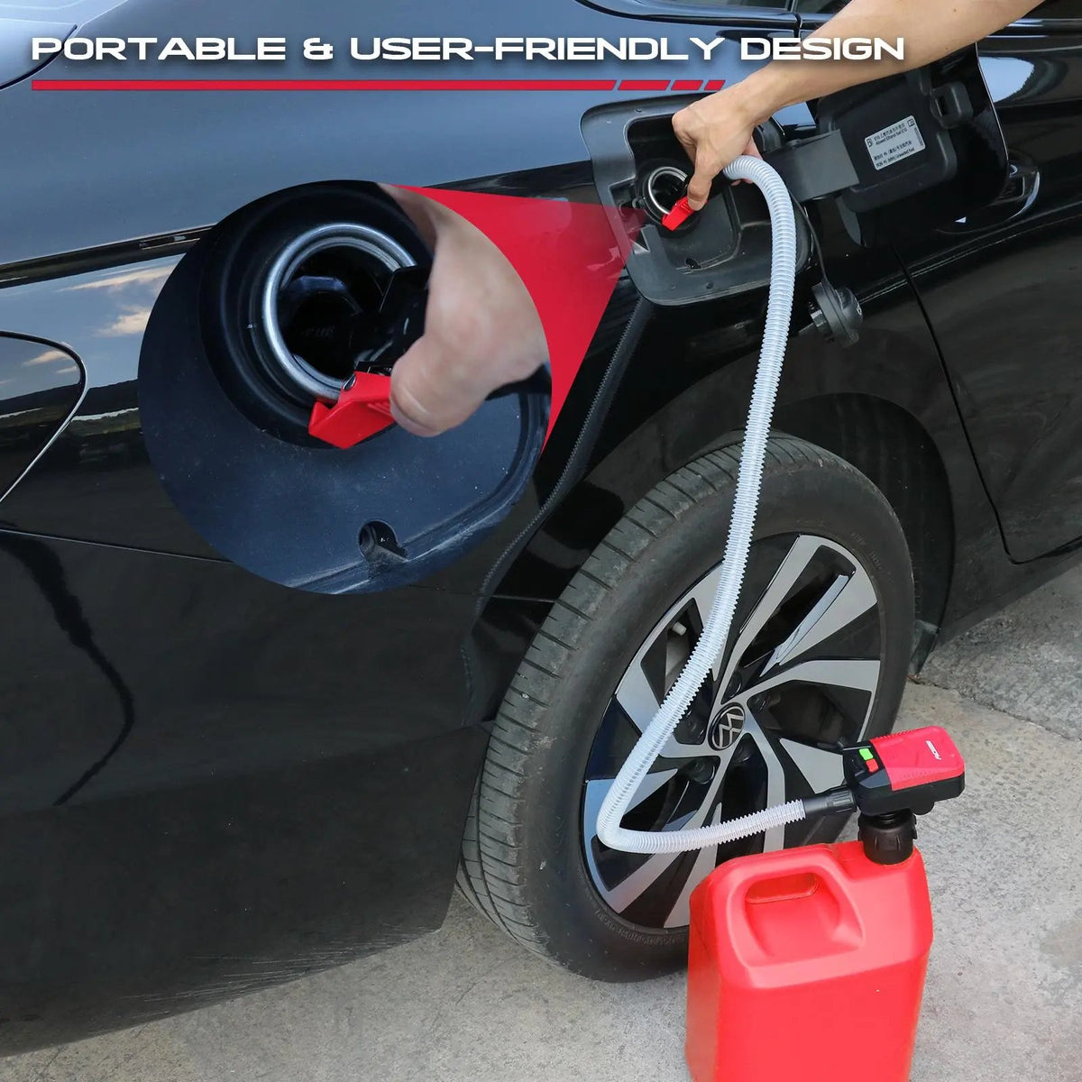 🔥 HOT SALE 🔥Portable Automatic Transfer Pump 3.2 GPM – Electric Battery Powered Liquid Transfer with Auto-Stop Sensor & 3 Adapters
