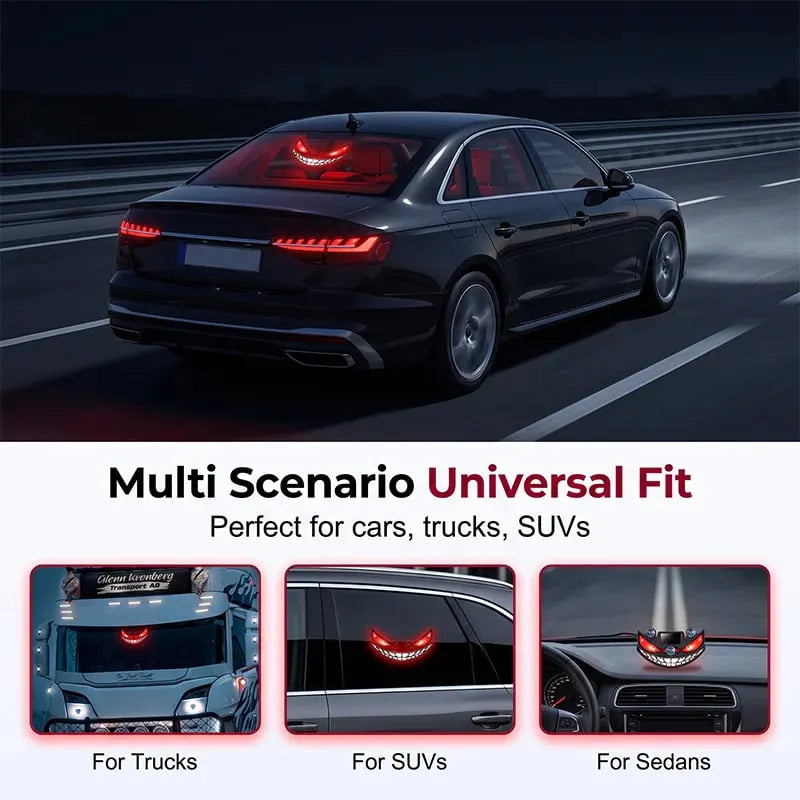 🎉 Solar Devil Eye LED Car Warning Light
