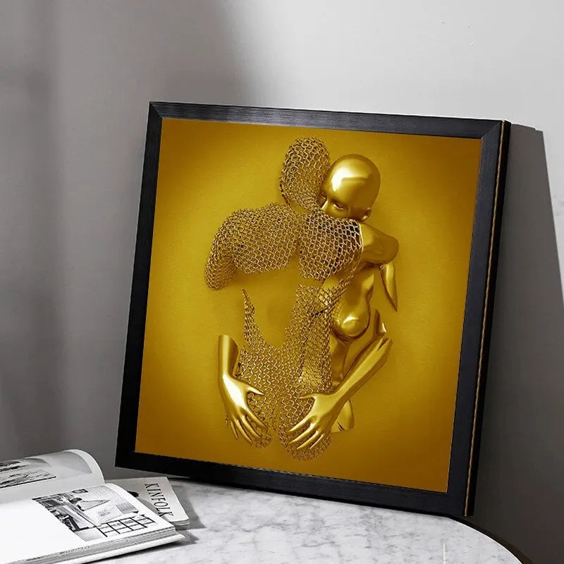 💞 Love Heart Gray-3D Art Wall