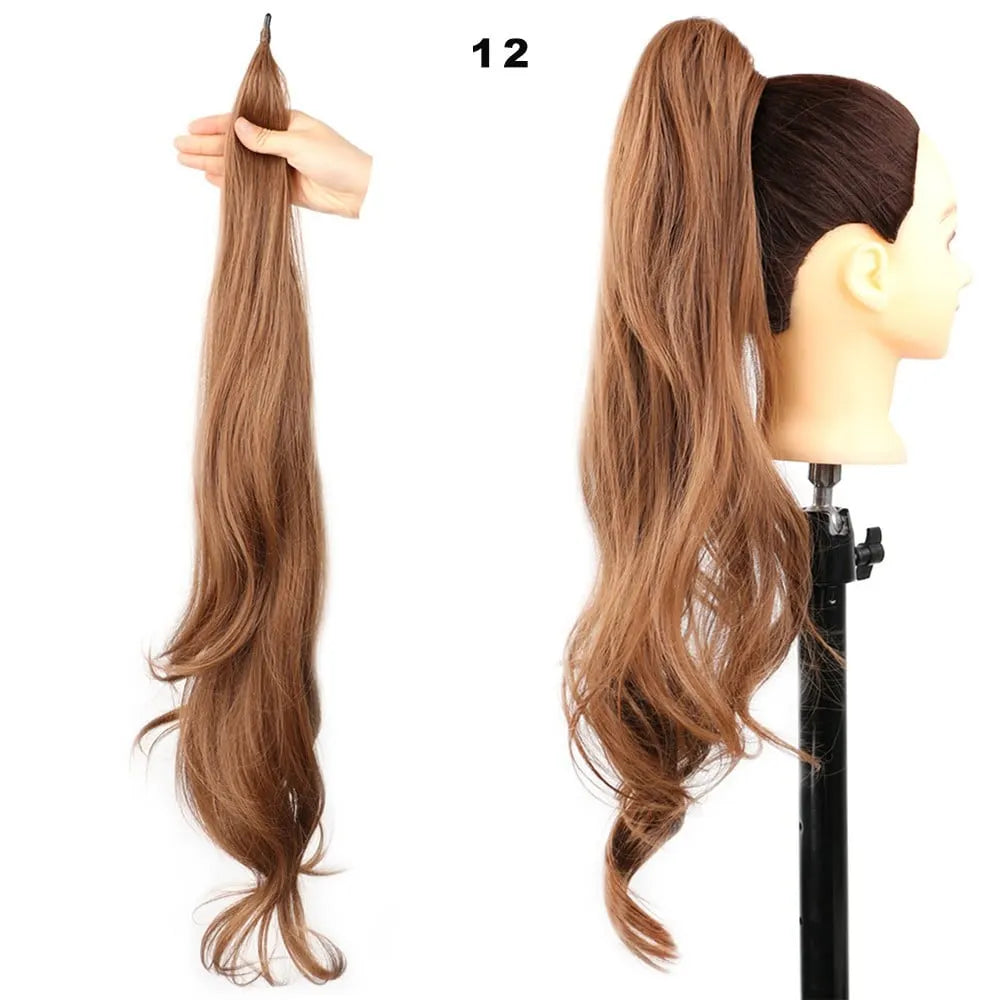 32 Inch Wavy Stick Hair With A Long Ponytail