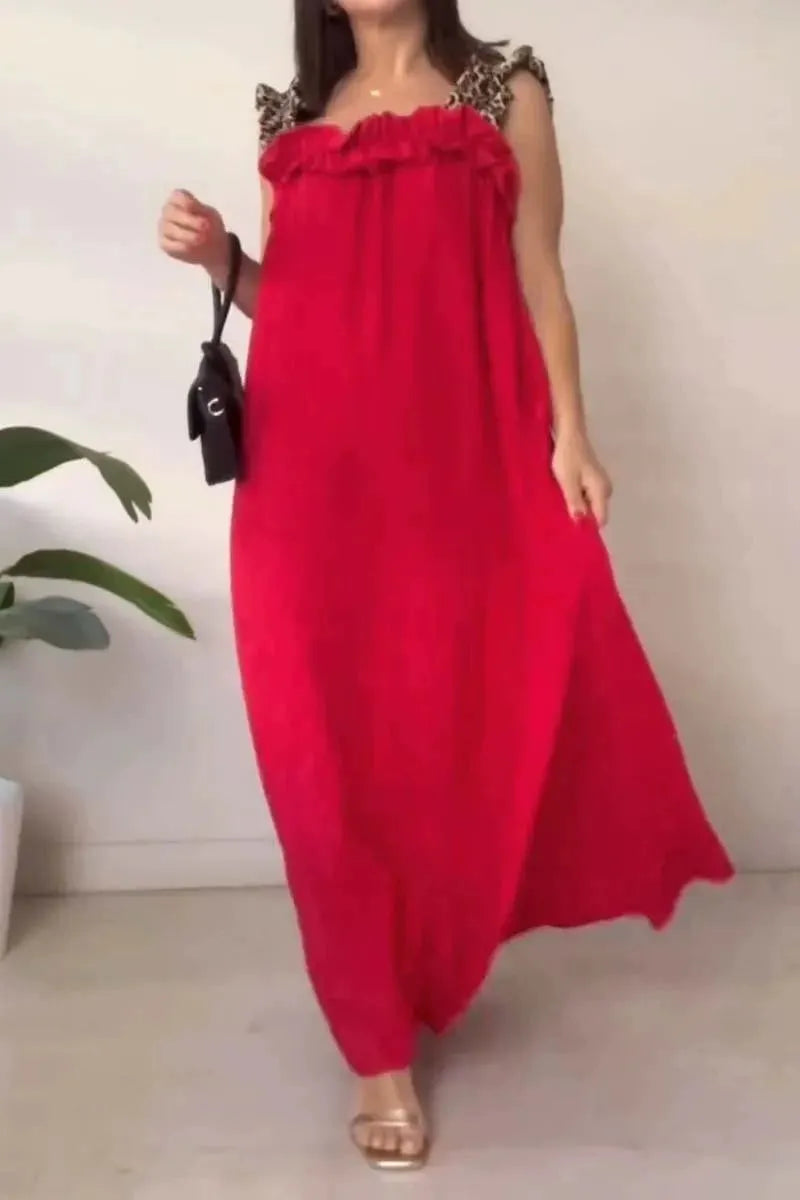 Women's Casual Sleeveless Maxi Dress with Pockets