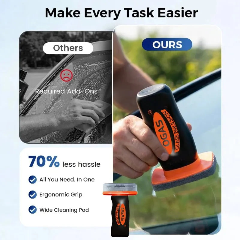 🎉⏰ Now only 49% off!🔥Buy 2 Get 1 Free🔥 Auto Glass Side Window Oil Film Removal Cleaner