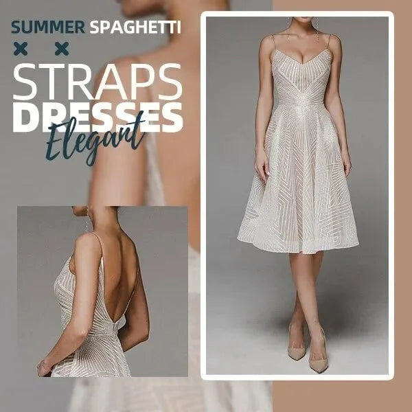 🔥Last day 49% OFF🔥Stylish V-neck strap A-line dress