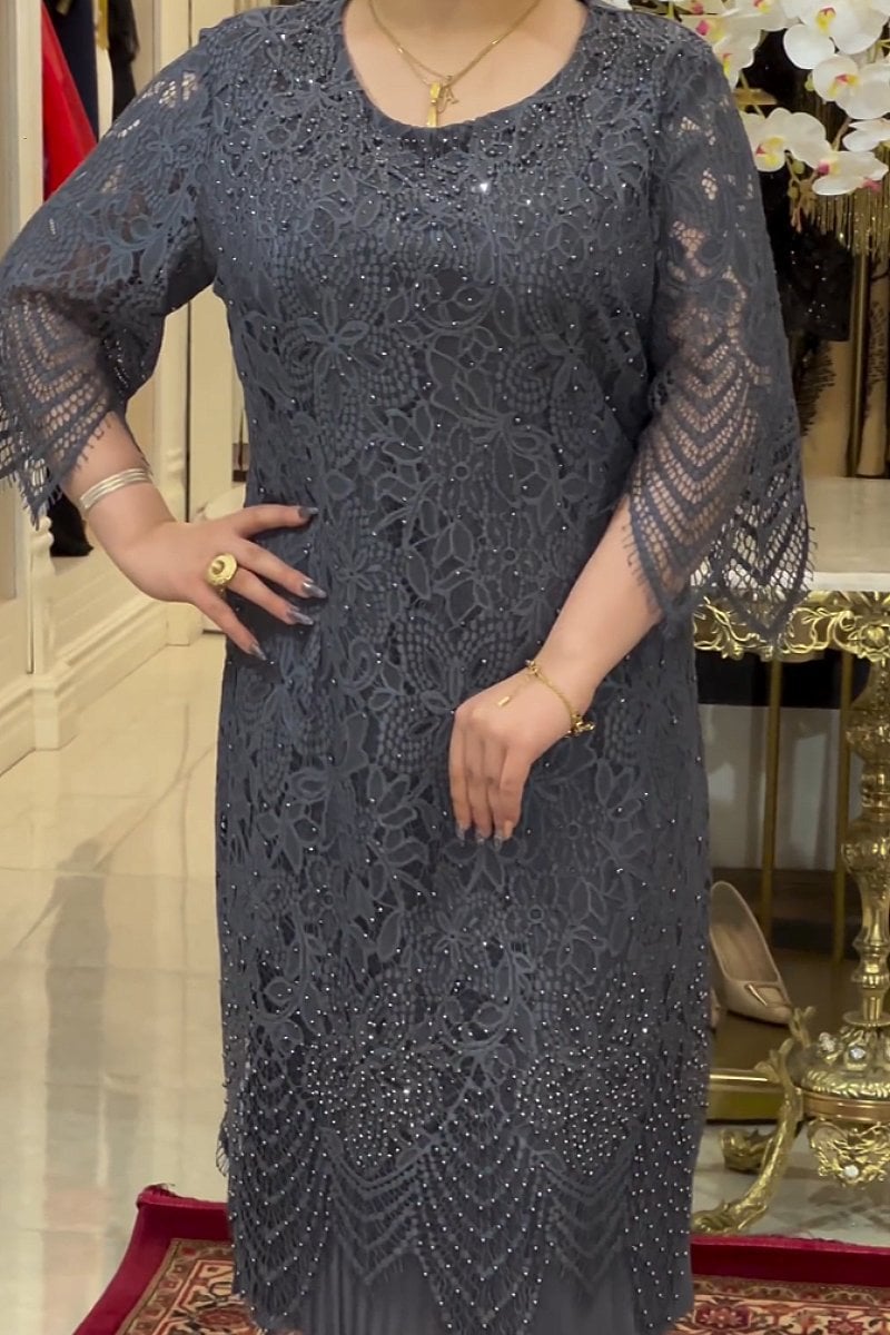 Women's New Style Temperament Hollow Lace Dress