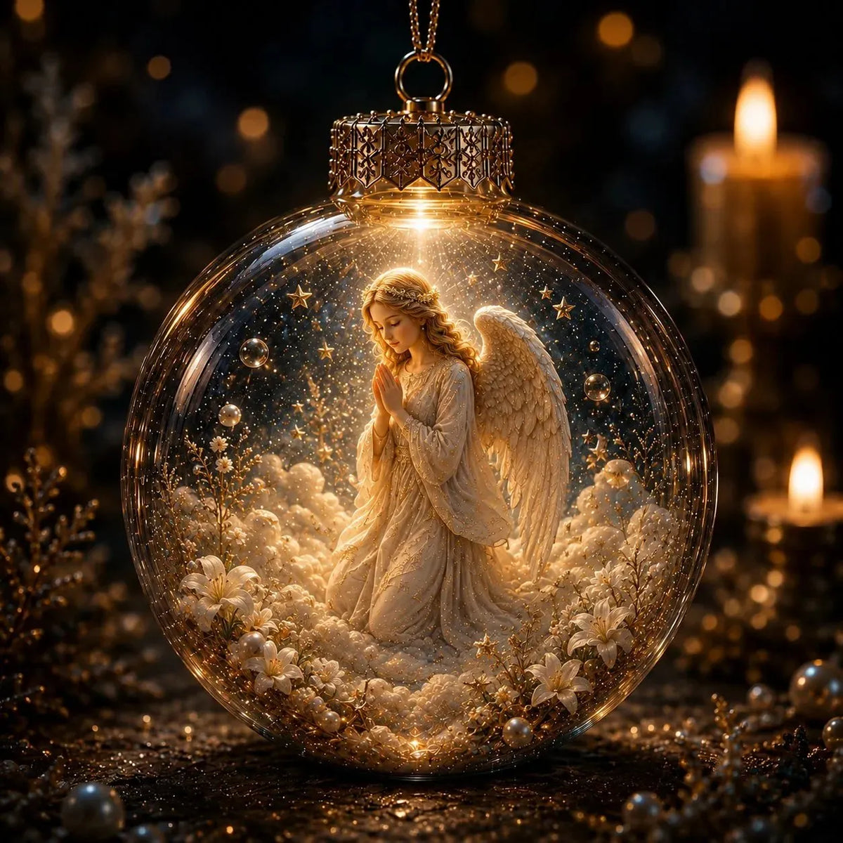 🔥 HOT SALE 🔥⏳ Last Day 49% OFF – ✝️ Illuminated 3D Christian Faith Ornament Collection | Clear Globe with Sacred Figures, Warm Golden Glow & 8 Meaningful Designs ✨