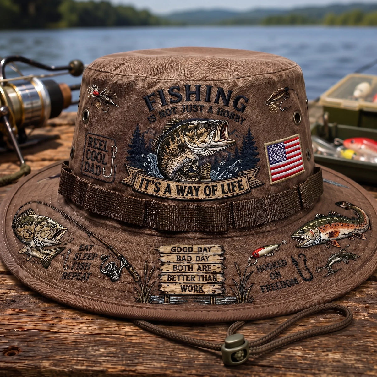 🎉🇺🇸 49% OFF- 🎣 Fishing Is a Way of Life Boonie Hat(Printing process)