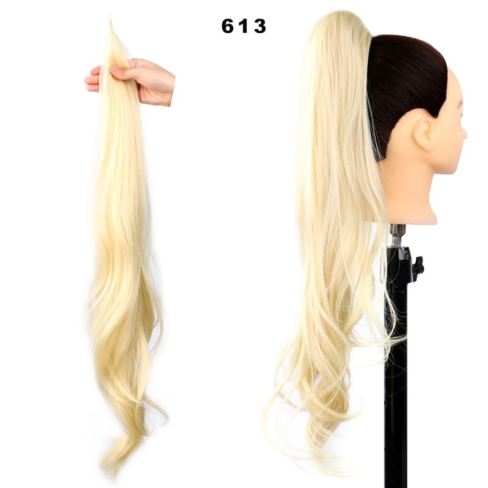 32 Inch Wavy Stick Hair With A Long Ponytail