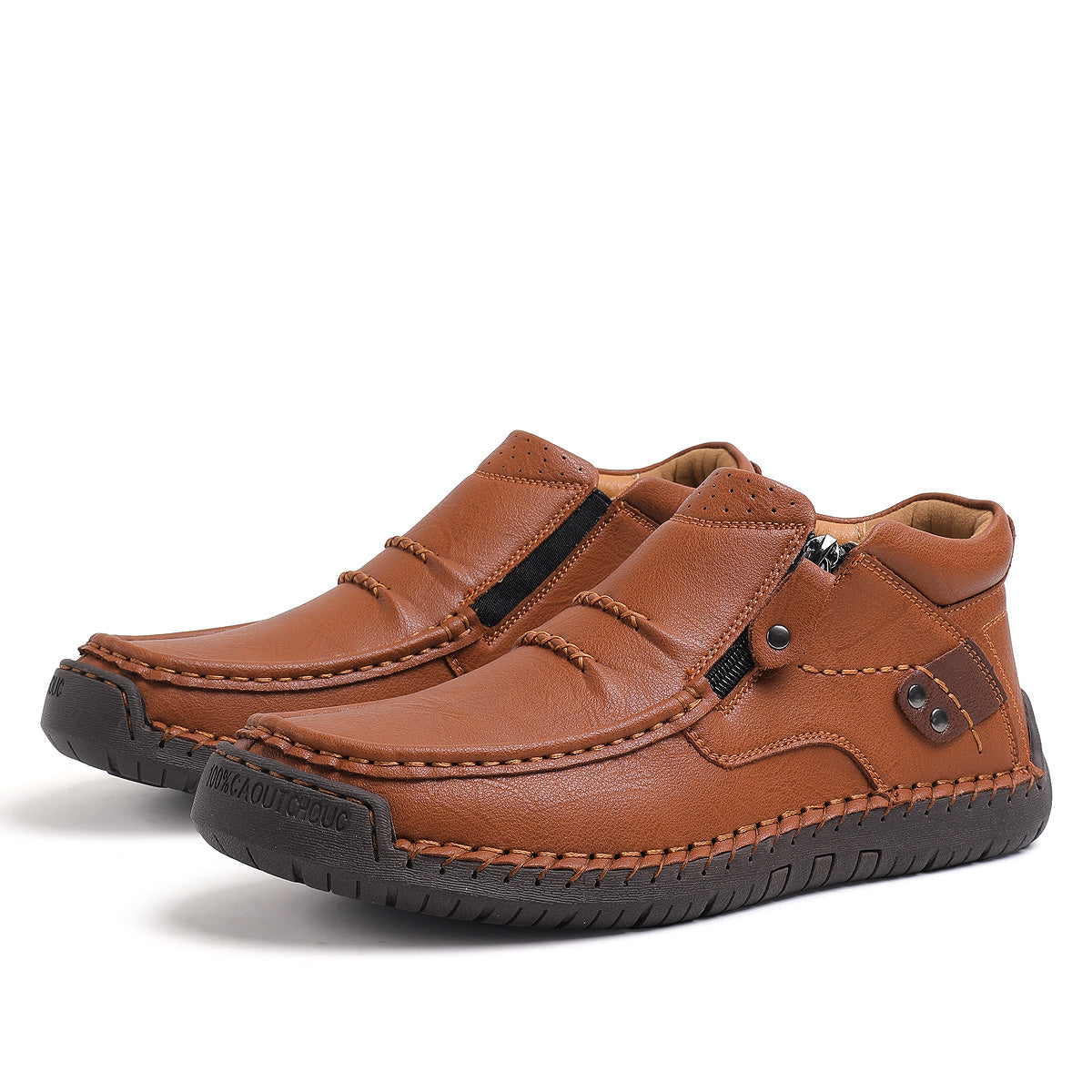 Men’s Handmade Premium Leather Slip-On Driving Boots