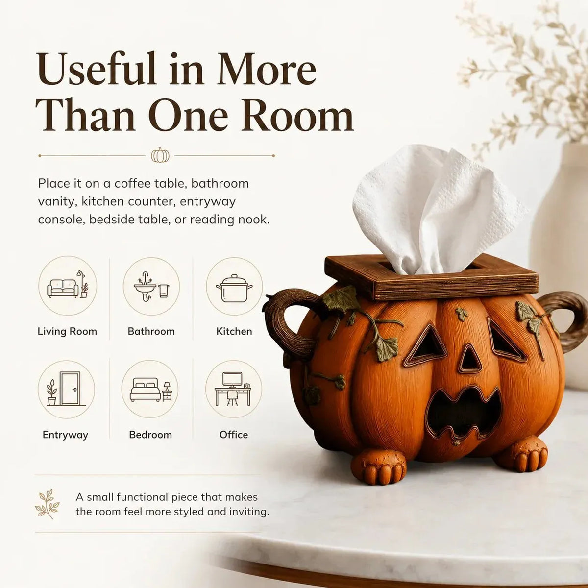 🔥HOT SALE🔥🎃🧻Pumpkin Tissue Box Cover