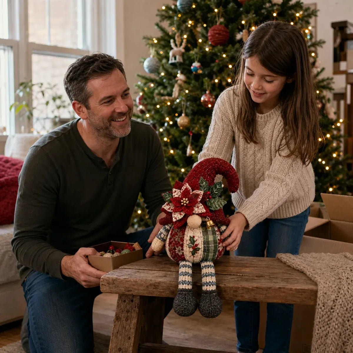 🎉🎄Beginner-Friendly DIY Quilted Christmas Gnome Shelf Sitter Kit | Complete Kit with Coordinated Fabrics, Filling & Step-by-Step Guide Included 💕