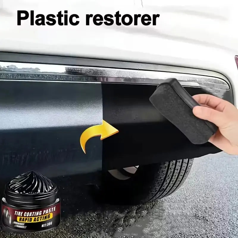 Premium Tire Coating & Trim Restorer: Bring Back the Original Deep Black Shine to Rubber and Plastic