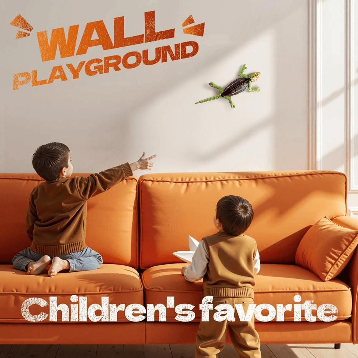 🎉🎁49% OFF🔥🦎 Wall Crawler Gecko – Remote Control Wall-Climbing Toy with LED Eyes