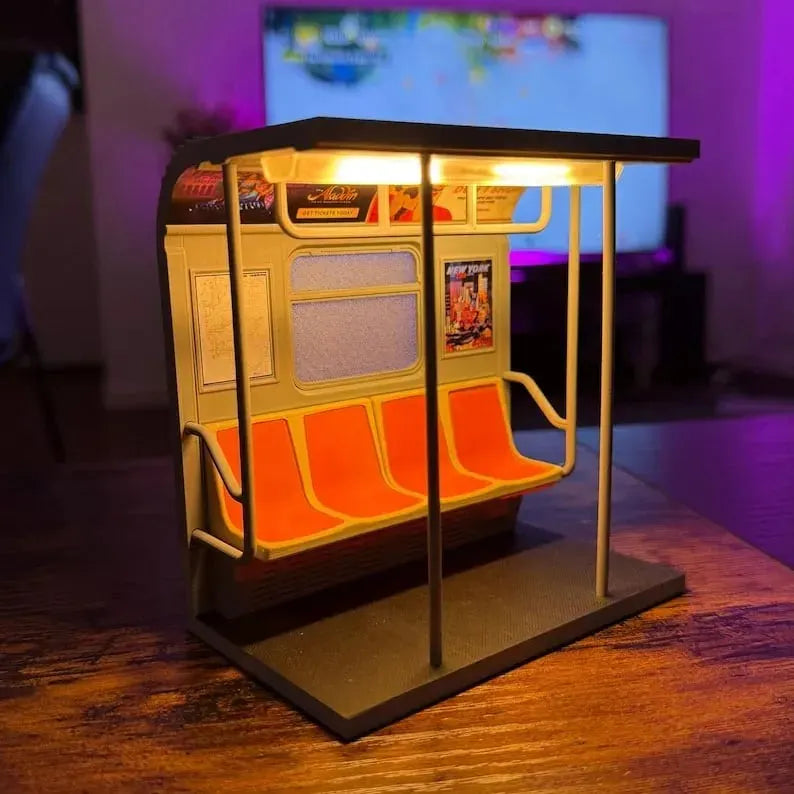 🔥HOT SALE🔥🚇NYC Subway Train Lamp –   Includes 3 Interchangeable Posters 🔥(Clean, no pee smell🤣)