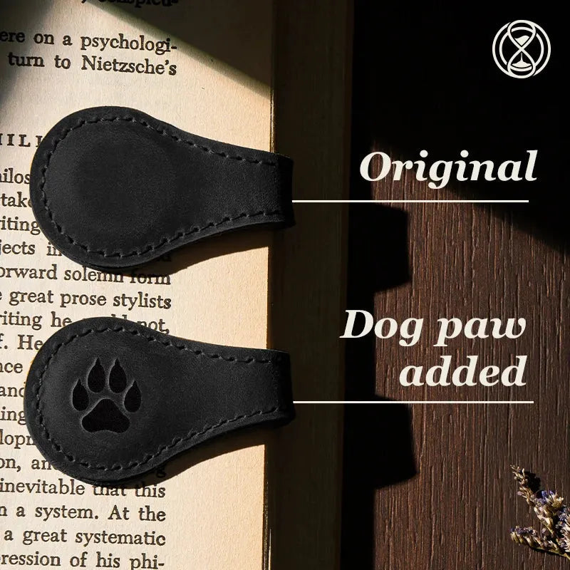 -Personalized Magnetic Leather Bookmark