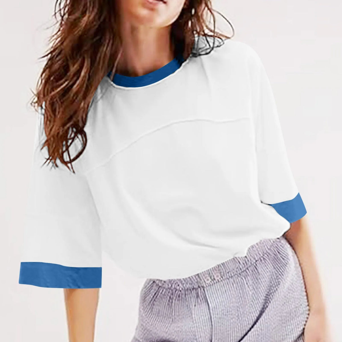 ✨Short-sleeved Color Block T-shirt (Buy 2 Free Shipping)