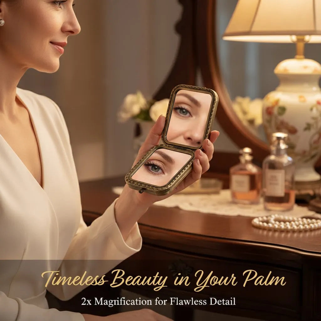 🔥Last Day 49% OFF - ✨Vintage Charm Compact Mirror