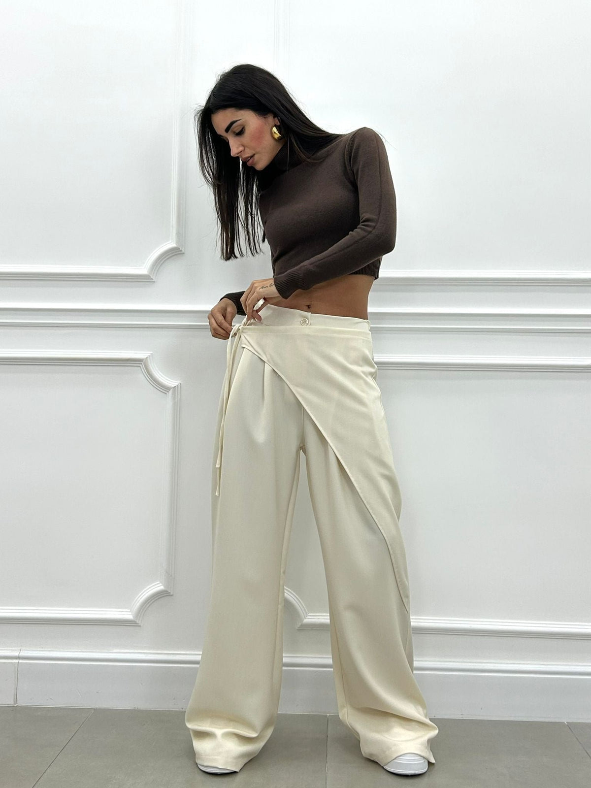 Unique Tie Waist Pants(buy 2 free shipping)