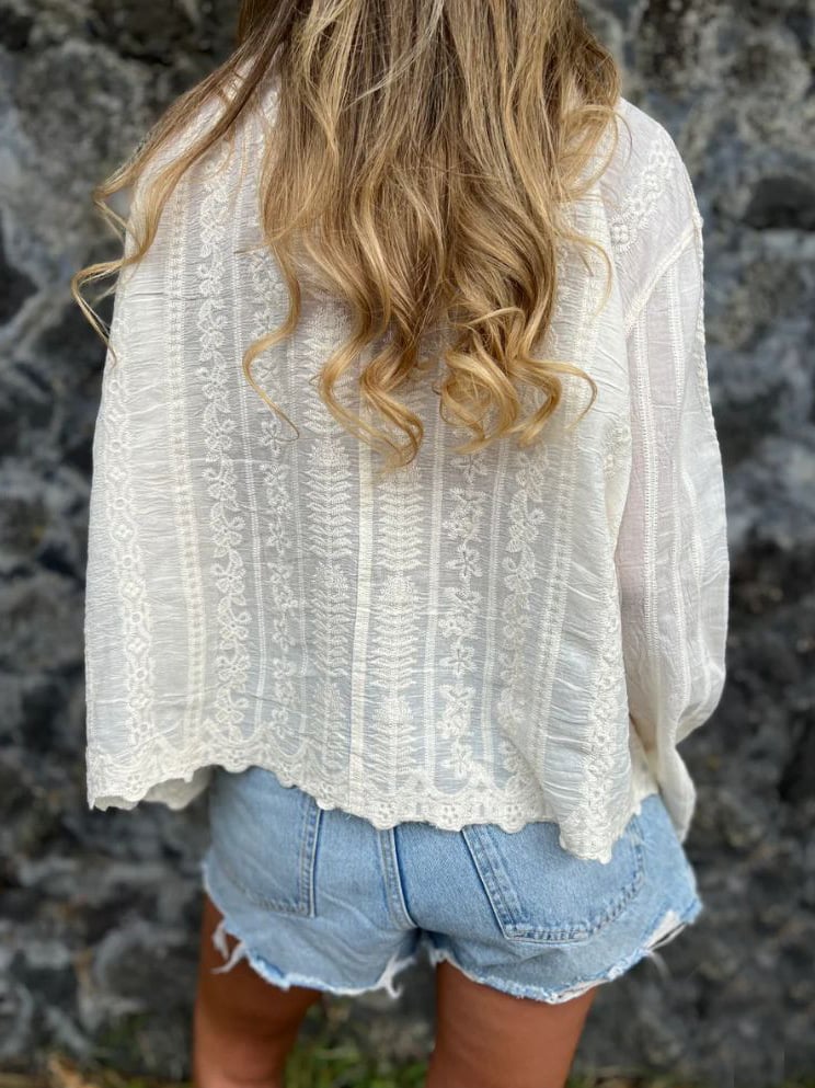 Floral Embroidered Shirt