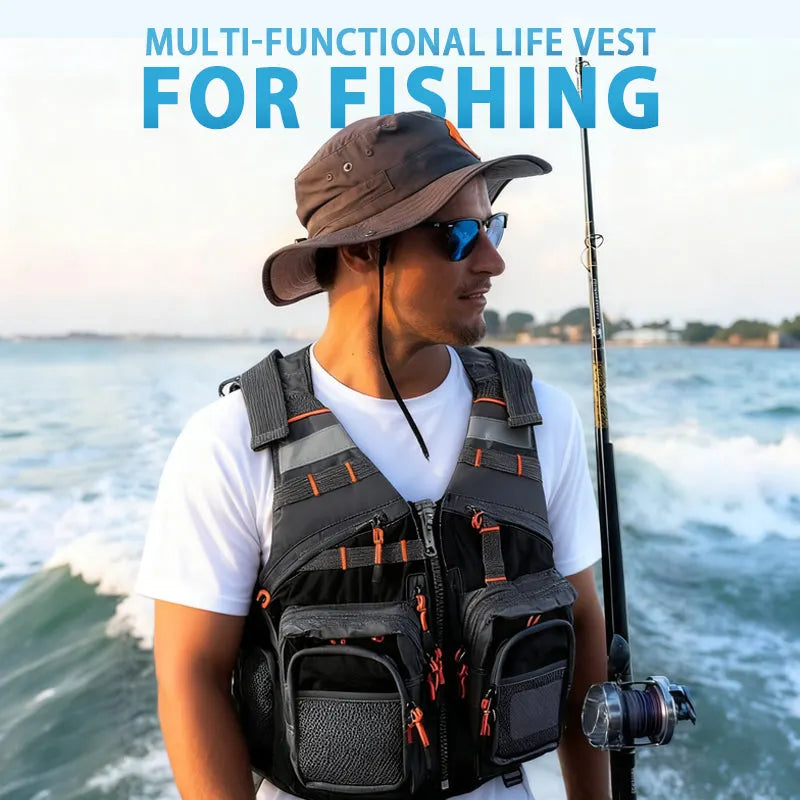 Multi-Functional Life Vest for Fishing