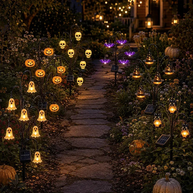 🎃 Halloween Solar Tree Stump Light